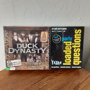 NEW Loaded Questions Board Game Duck Dynasty Redneck Wisdom Family Game Lot Of 2